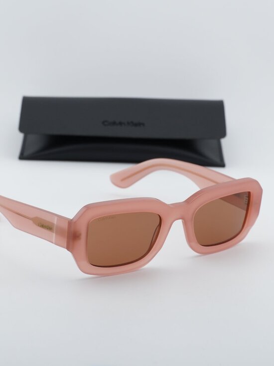 Calvin Klein CK24511S 835 Women Rectangle Sunglasses - Peach / Brown main image 4